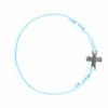 Palais du Rosaire Bracelet Fantaisie | Bracelet Croix Avec L'Apparition Sur Elastique Bleu
