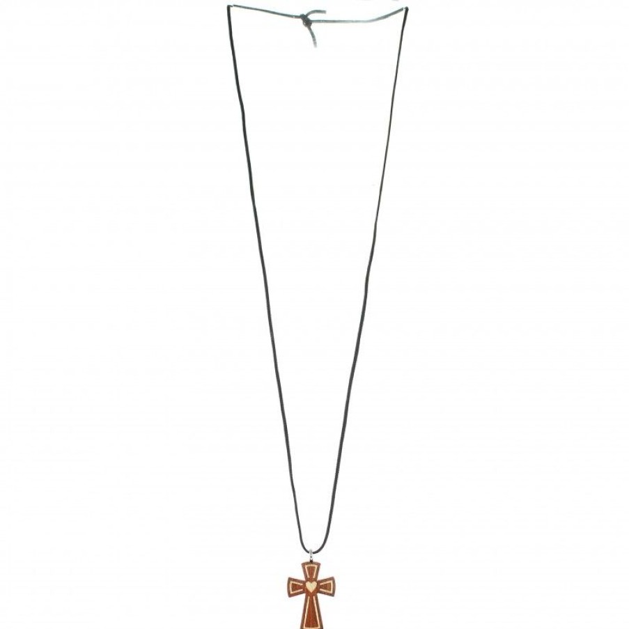 Palais du Rosaire Croix Religieuse | Croix Ensemble En Bois D'Erable De 3,2Cm Avec Cordon