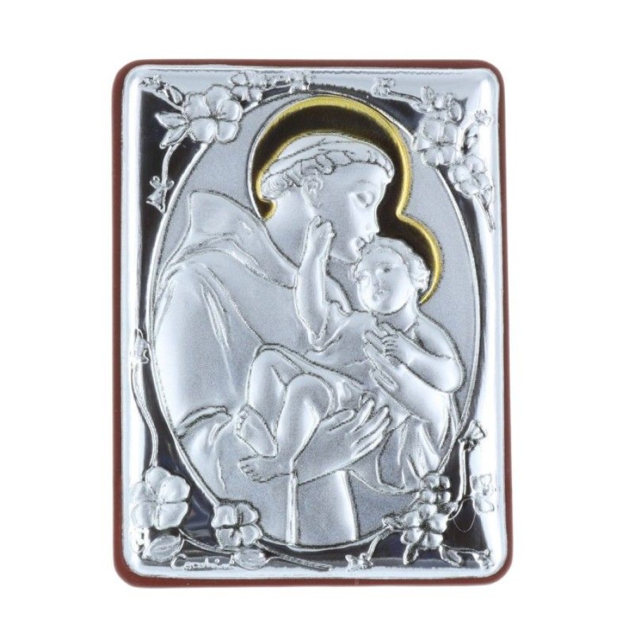 Palais du Rosaire Cadre Religieux | Cadre Religieux Saint Antoine Argente 5 X 7 Cm