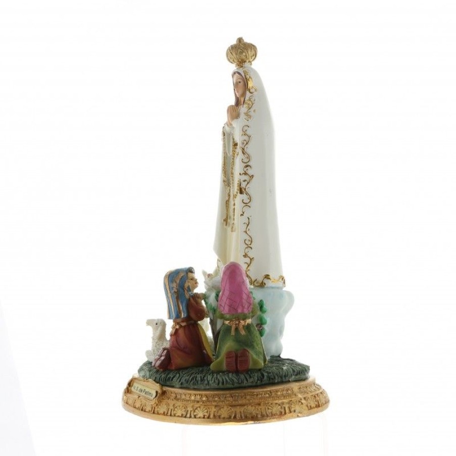 Palais du Rosaire Statue Vierge De Fatima | Statue De L'Apparition De Fatima En Resine Coloree 14Cm