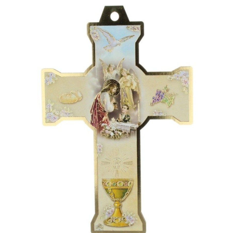 Palais du Rosaire Communion | Croix De Communion Pour Garcon Avec Un Certificat Souvenir