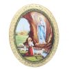 Palais du Rosaire Magnet | Magnet De L'Apparition De Lourdes De Forme Ovale