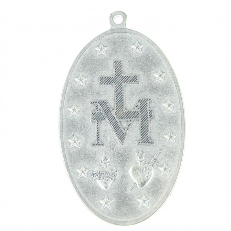 Palais du Rosaire Medaille Et Croix Metal | Grande Medaille Miraculeuse 10 Cm En Metal