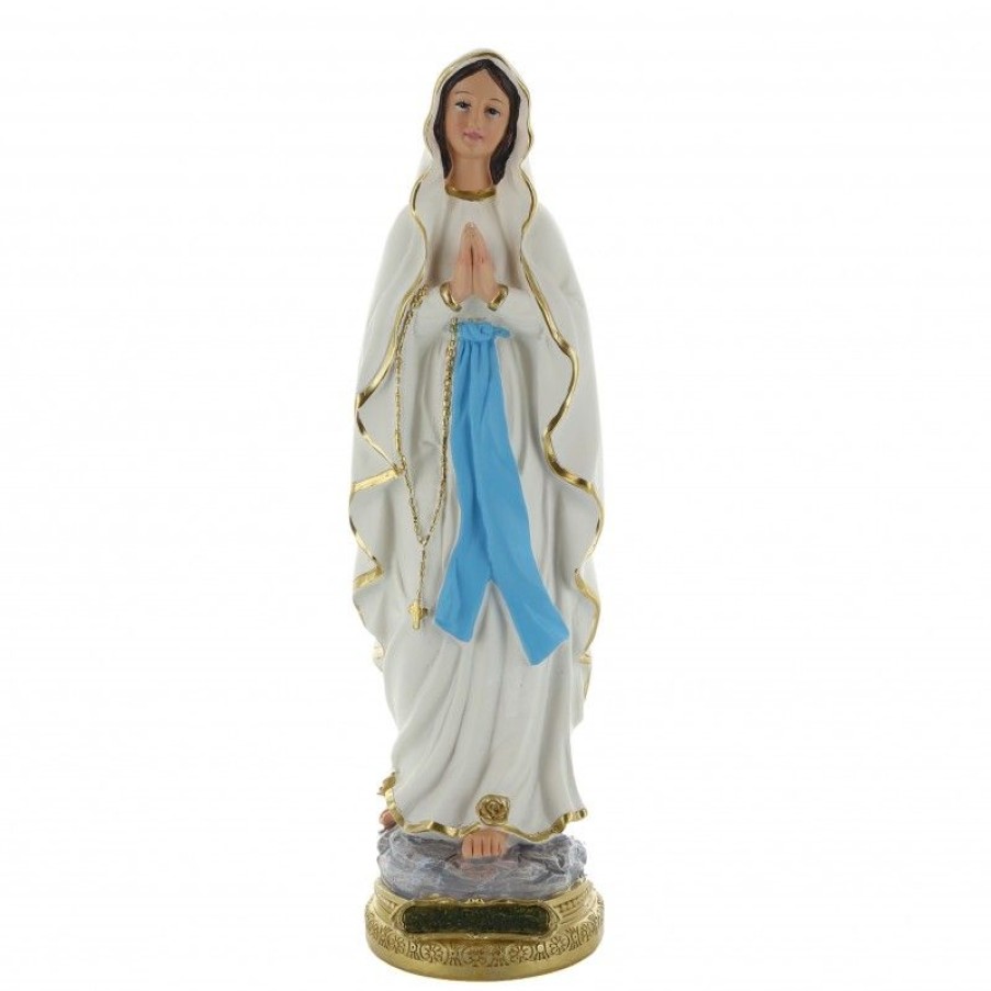Palais du Rosaire Statue De Notre Dame De Lourdes | Statue De Notre Dame De Lourdes En Resine Coloree 30 Cm