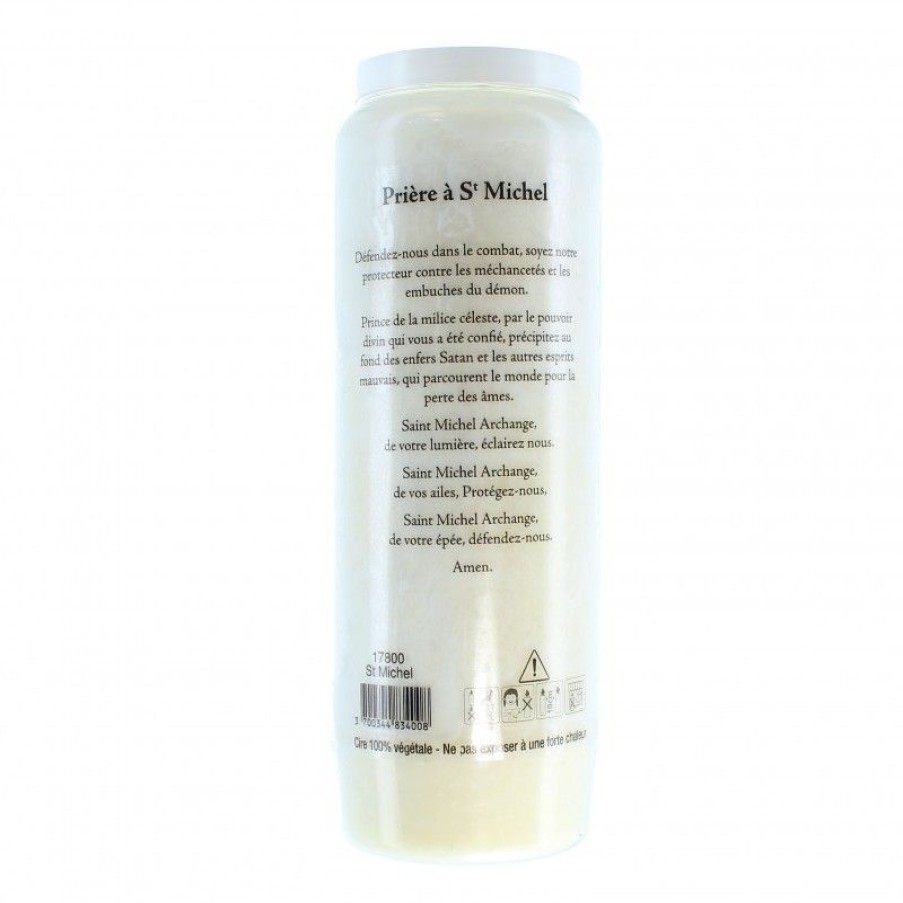 Palais du Rosaire Bougie Neuvaine | Lot De 6 Bougies De Neuvaine De Saint Michel Avec Prieres