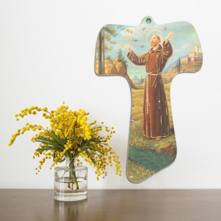 Palais du Rosaire Croix Religieuse | Croix De Saint Francois En Bois Avec Illustration