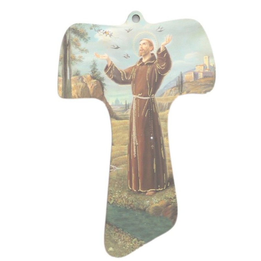Palais du Rosaire Croix Religieuse | Croix De Saint Francois En Bois Avec Illustration