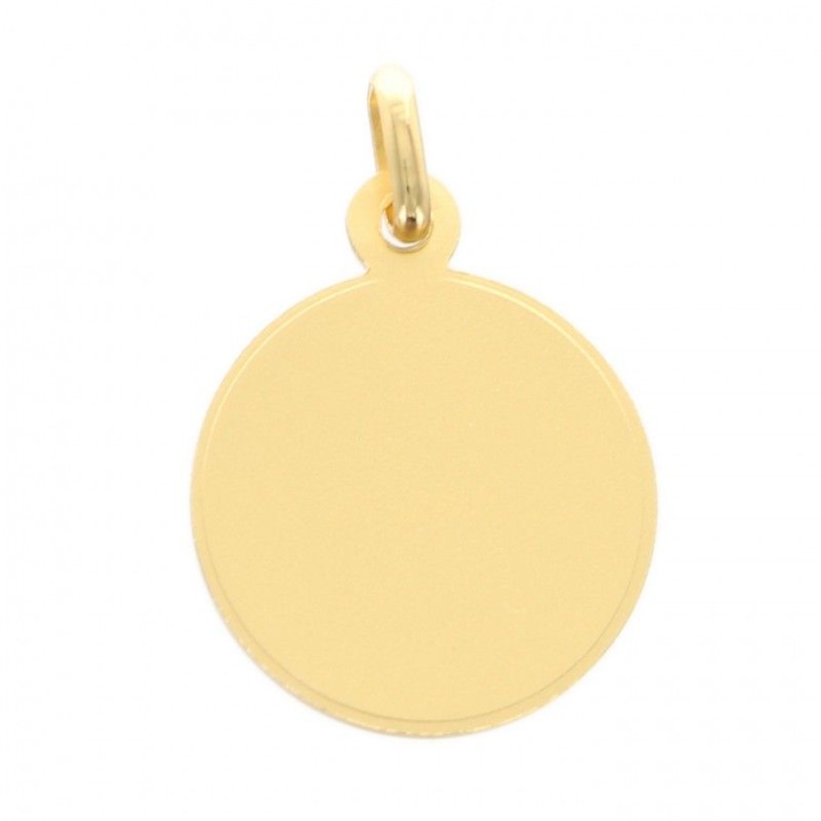 Palais du Rosaire Medaille Et Croix Plaque Or | Medaille De Saint Michel En Plaque Or 18Mm