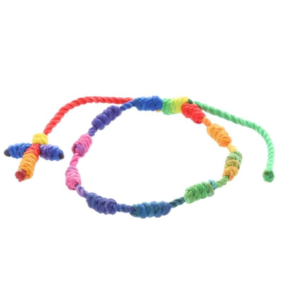 Palais du Rosaire Bracelet Dizainier | Lot De 72 Bracelets Dizainiers En Corde Multicolore