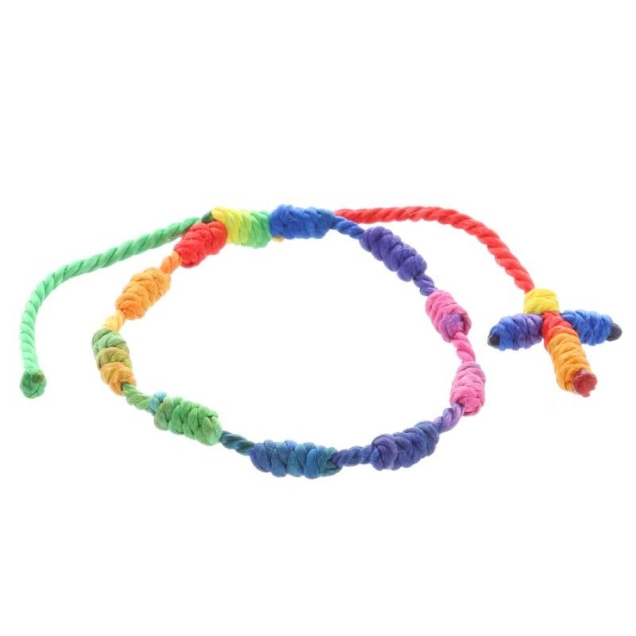 Palais du Rosaire Bracelet Dizainier | Lot De 72 Bracelets Dizainiers En Corde Multicolore
