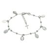 Palais du Rosaire Bracelet Argent | Bracelet En Argent Avec Des Medailles Miraculeuse Et Des Croix