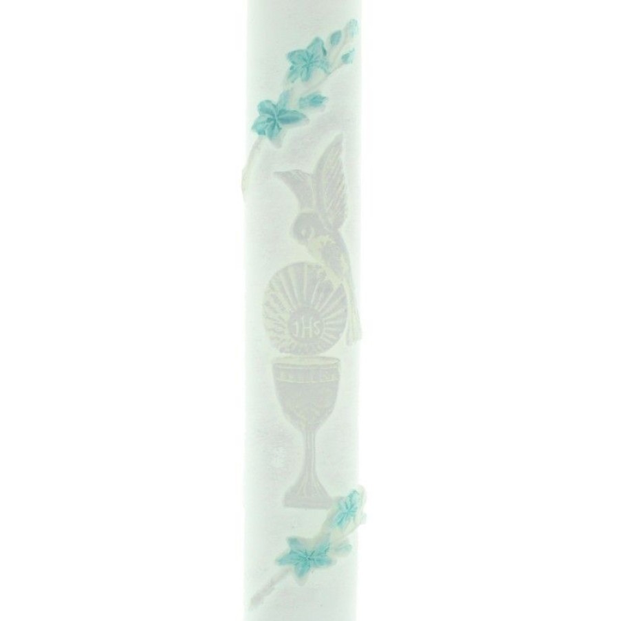 Palais du Rosaire Cierge De Lourdes | Cierge De Communion Avec Un Ruban Colore 40Cm