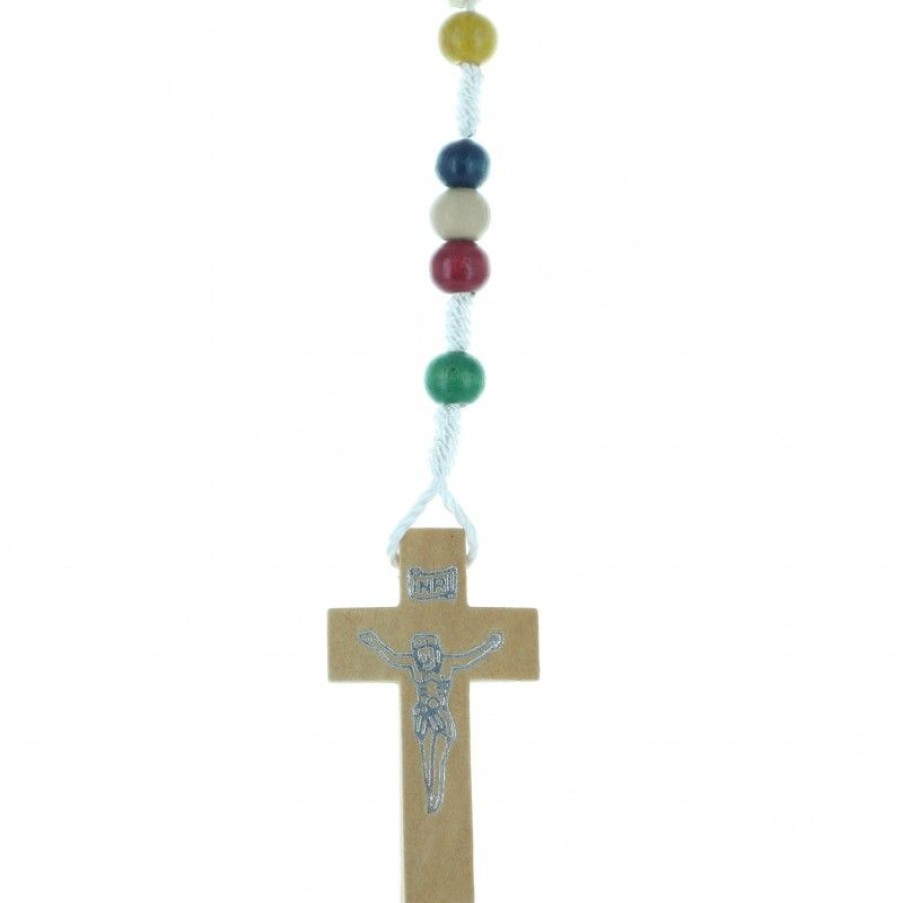 Palais du Rosaire Chapelet Pour Enfant | Chapelet De Mission Multicolore Sur Corde