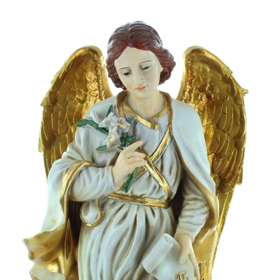 Palais du Rosaire Statue Ange | Statue En Resine De L'Ange Gabriel 30Cm