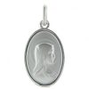 Palais du Rosaire Medaille Et Croix Argent | Medaille En Argent Double Face Vierge Marie Et Apparition De Lourdes 18Mm