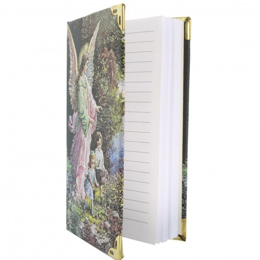 Palais du Rosaire Livre De Priere | Bloc Notes Ange Gardien Avec Couverture En Tissu Brode De Fil Dore
