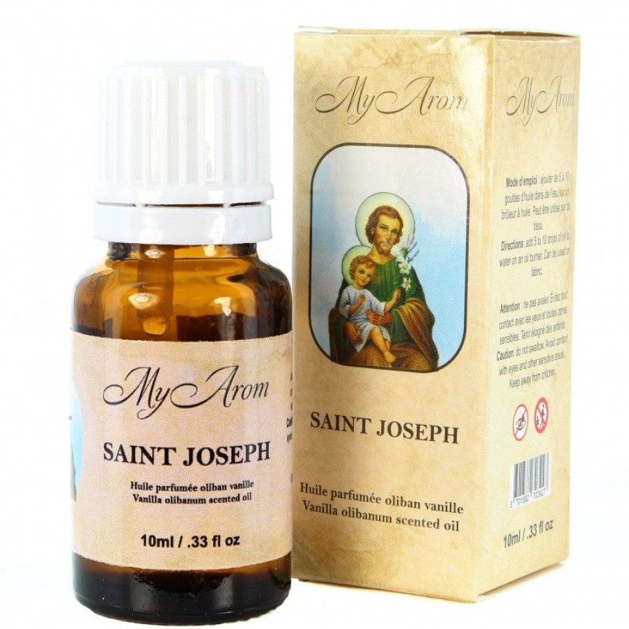 Palais du Rosaire Huile Religieuse | Huile Essentielle Religieuse De Saint Joseph, Parfum Oliban Vanille 10Ml