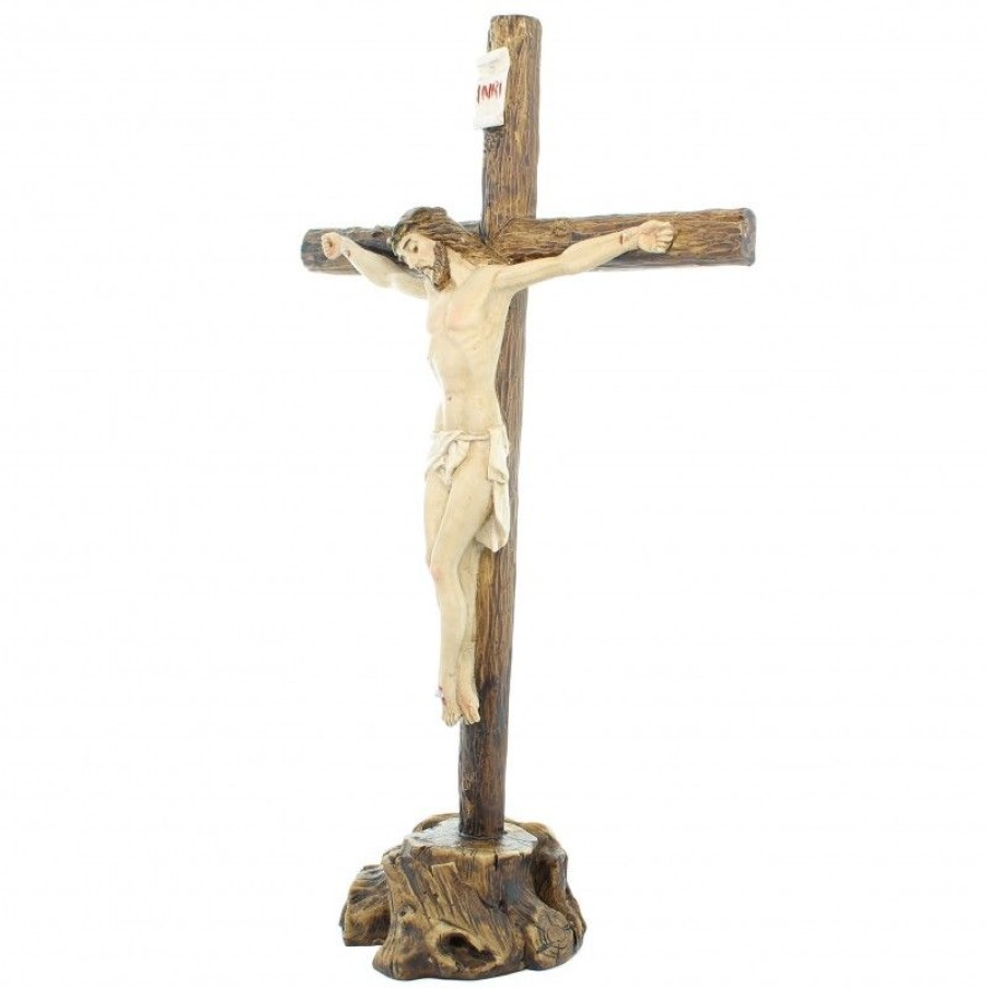 Palais du Rosaire Croix Religieuse | Croix En Resine 36Cm