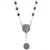 Palais du Rosaire Chapelet Metal | Chapelet Hematite Saint Benoit En Metal Avec Mousqueton