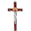 Palais du Rosaire Crucifix Metal | Crucifix Metal Du Sacre Coeur De Jesus 17 Cm